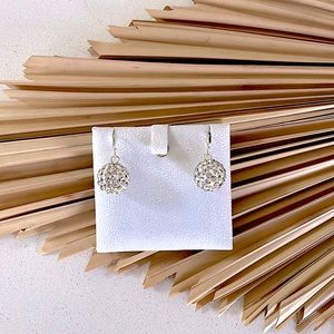 Swarovski Elegant Silver Ball Crystal Earrings